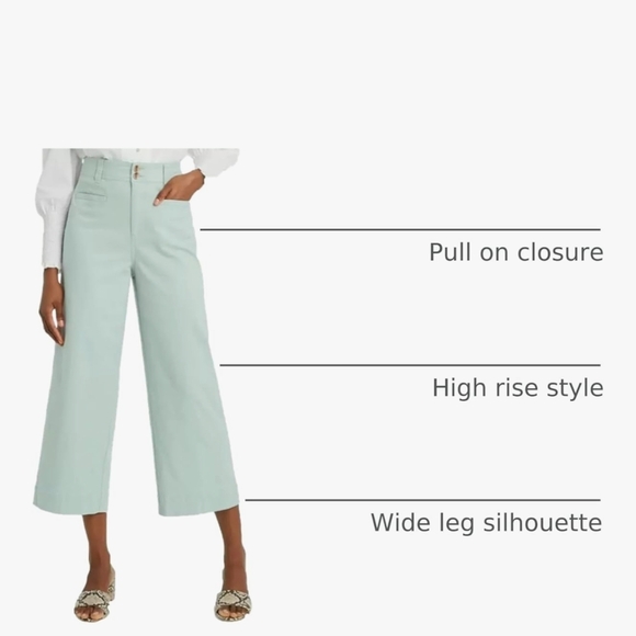 A New Day Women's High-Rise Cropped Wide Leg Pant Size 10 NWT - Picture 3 of 11